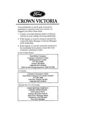 1996 Ford Crown Victoria Owner Manual